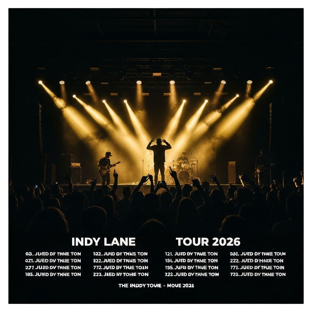 Indy Lane Tour 2026 promotional flyer